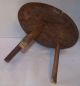 Antique Primitive Wooden Ash Burl Small Milking Stool Bench 3 Legs Mortised Primitives photo 2
