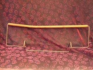 Antique 1910 - 20 ' S Steel Wire & Wooden Spindle Bath Tub/ Kitchen Sink Towel Rack photo