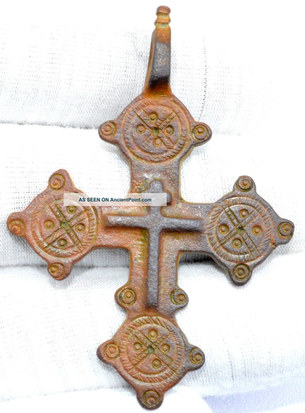 Medieval - Crusaders Period Bronze Cross Pendant (incl) - Qr32 Roman photo