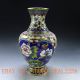 Chinese Handwork Brass Cloisonne Peony Vase Vases photo 6