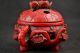 Rare Collectibles Old Decorated Handwork Coral Carving & Frog & Lotus Burner Incense Burners photo 4