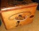Vintage Cowboy & Indian Western Toy Box Wood / Wooden Chest Trunk W Rope Handles Post-1950 photo 3