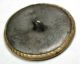 Lg Sz Antique Woodback Brass Button Crane Over Marsh Design - 1 & 5/16 
