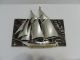 Solid Sterling Silver Yacht Ship Sailboat By Seki Japan Scrap 200 Grams 7 Oz Nr Other Antique Sterling Silver photo 2