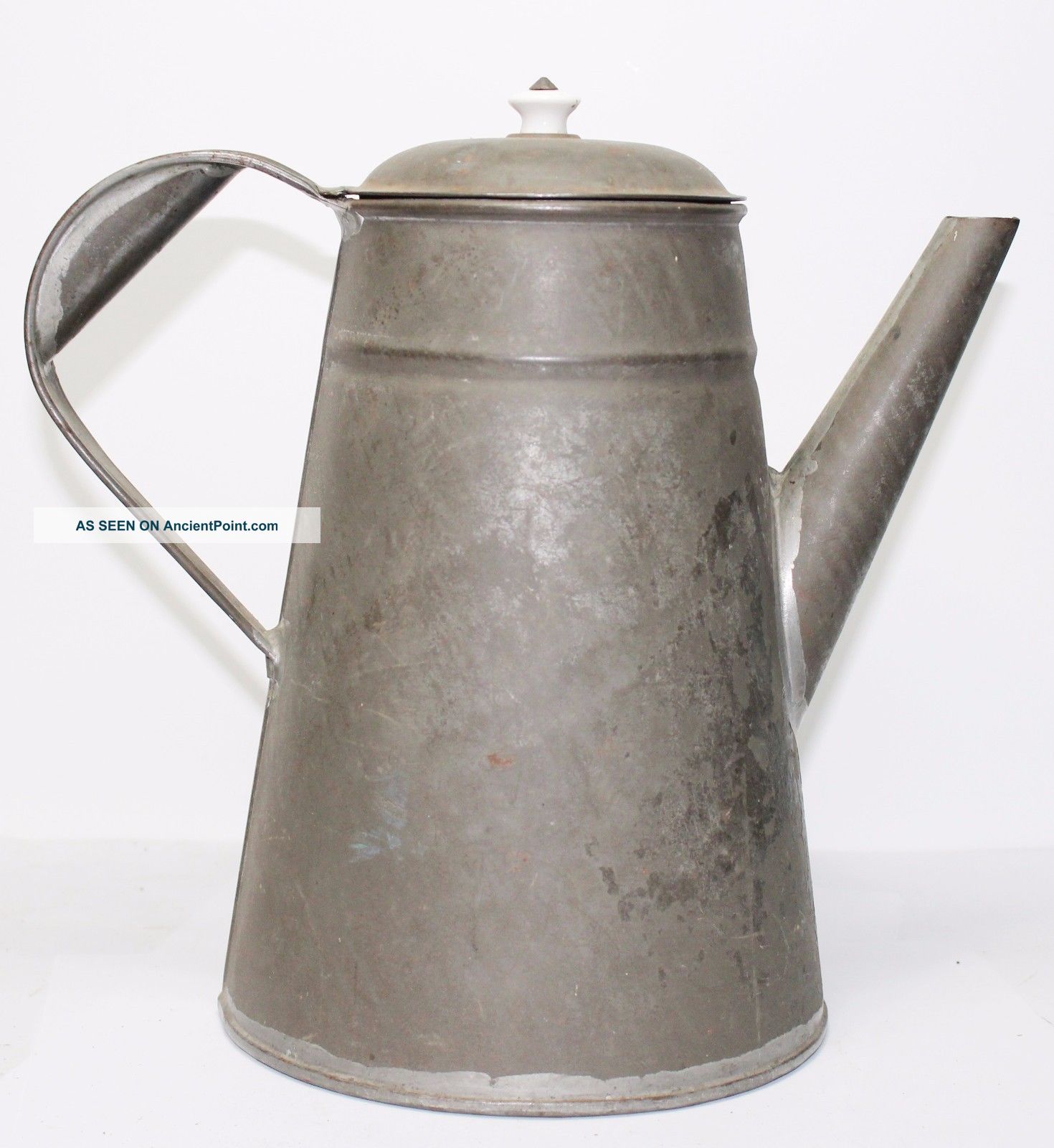 Civil War Era 1860s Tin Coffee Pot Primitives photo