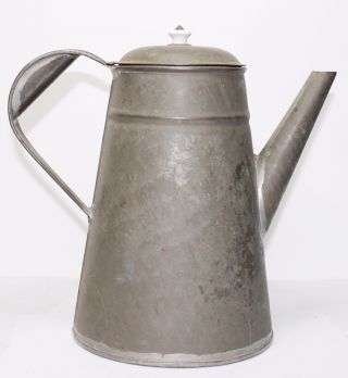 Civil War Era 1860s Tin Coffee Pot photo
