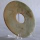Fine Ancient Chinese Neolithic Period Archaic Celadon Green Yellow Jade Bi Disc Neolithic & Paleolithic photo 1