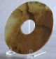 Fine Ancient Chinese Neolithic Period Archaic Celadon Green Yellow Jade Bi Disc Neolithic & Paleolithic photo 4