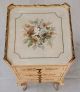Louis Xiv Vintage 1940 ' S Hand Painted Floral French Side Table 3 Drawers Unknown photo 1
