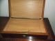 Antique Victorian Wood Lap Desk Folding Writing Desk Or Box With Key 1800-1899 photo 1