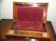 Antique Victorian Wood Lap Desk Folding Writing Desk Or Box With Key 1800-1899 photo 2