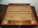 Antique Victorian Wood Lap Desk Folding Writing Desk Or Box With Key 1800-1899 photo 4