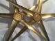 Swedish Brass Stars Candle Holders Vtg 1950s Ystad - Metall Mid-Century Modernism photo 2