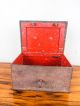 Antique Miniature Small Metal Strong Box Jewelry Safe With Key 19th Century Safes & Still Banks photo 5