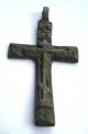 Circa.  1300 - 1500 A.  D Medieval Period Ae Bronze Cross Pendant British photo 1