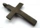 Circa.  1300 - 1500 A.  D Medieval Period Ae Bronze Cross Pendant British photo 3