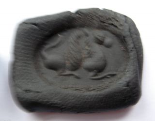 Circa.  400 A.  D Sassanian Empire Zoomorphic Pirite Seal Matrix - Mythical Beast photo