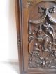 Antique French Hand Carved Oak Wood Door Panel - Lion Figure 19 Th Doors photo 3