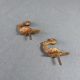 Small French Antique Gilded Ornate Bronze Hooks Tie Backs Bird Shape Hooks & Brackets photo 1