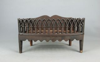Antique Victorian Cast Iron Fireplace Coal Basket Wood Log Grate Late19th C photo