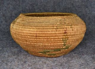 Native American Basket Antique Hand Woven Small Fine Tight Western 5 In. photo