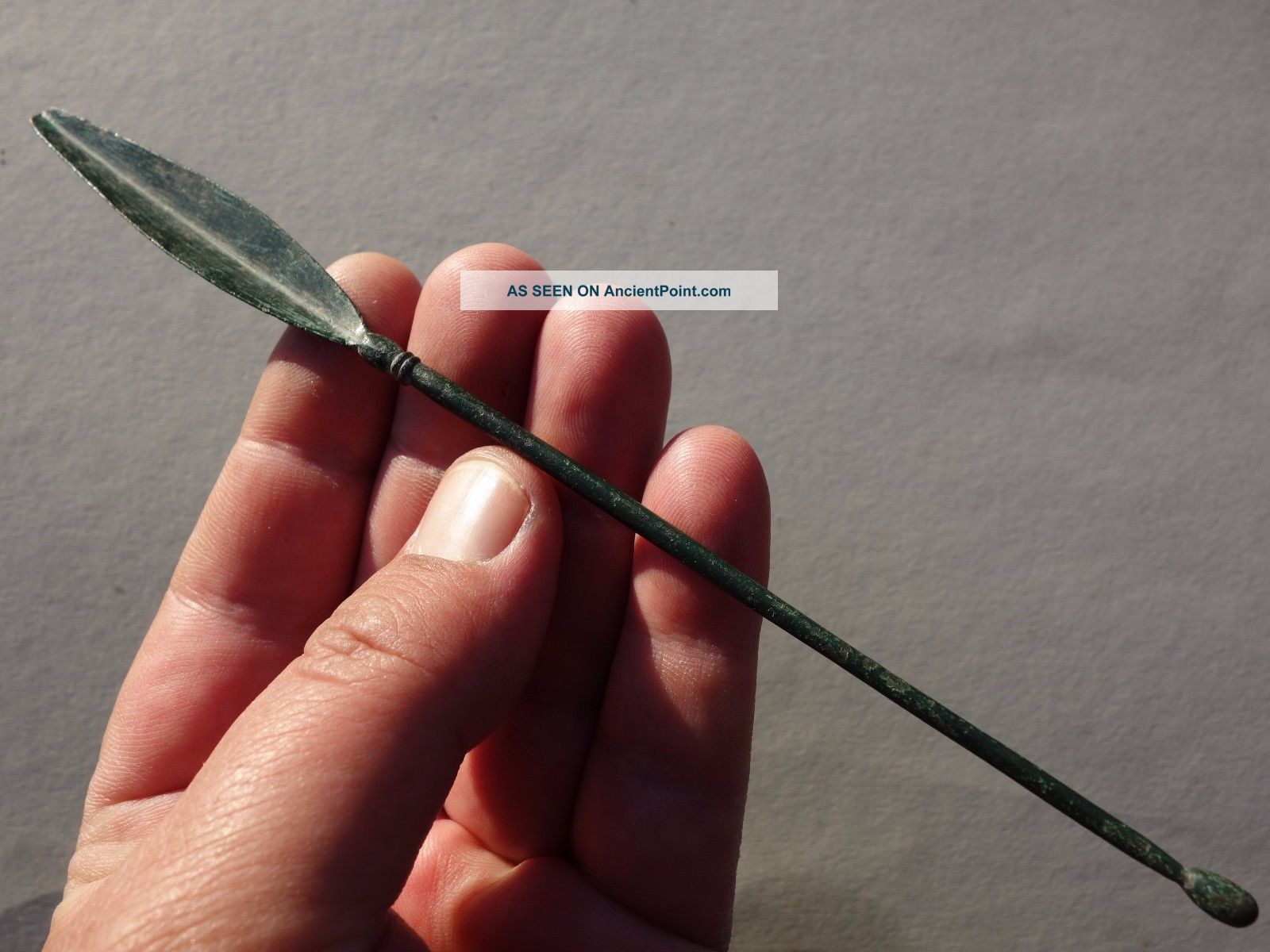 Ancient Roman Bronze,  Pharmaceutical Or Medical Tool - Ligula Spoon Roman photo