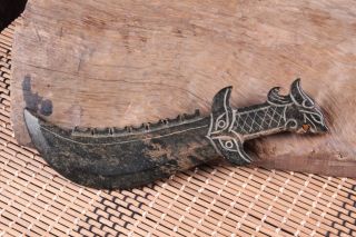 Chinese Antique Han Dynasty Jade 100 Hand - Carved Human Hand Knife photo