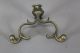 Rare 18th C American Brass Double Side Jamb Hook Lemon Top Finials Old Patina Primitives photo 1
