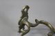 Rare 18th C American Brass Double Side Jamb Hook Lemon Top Finials Old Patina Primitives photo 4
