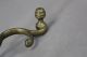 Rare 18th C American Brass Double Side Jamb Hook Lemon Top Finials Old Patina Primitives photo 8