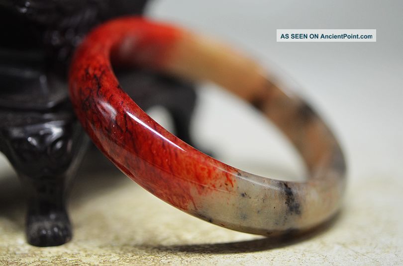 Chinese Old Jade Hand Carved Bracelet Fw14 Bracelets photo