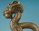 Gothic Bronze Devil Dragon Statue Cane Walking Stick Head Dragons photo 2