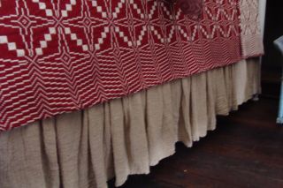 Family Heirloom Weavers Tobacco Cloth Bedskirt Queen photo