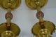 Neo Gothic Solid Brass Pugin Candlesticks May & Padmore 3680 Arts & Crafts Movement photo 1