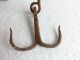 Wow Extremely Rare Antique Hand Forged Wrought Iron Primitive Water Well Hooks Primitives photo 6