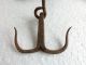 Wow Extremely Rare Antique Hand Forged Wrought Iron Primitive Water Well Hooks Primitives photo 7