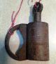 Antique Primitive Hand Forged Iron Hasp Cylinder Padlock With Screw Key Locks & Keys photo 3