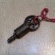 Antique Primitive Hand Forged Iron Hasp Cylinder Padlock With Screw Key Locks & Keys photo 4