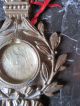Antique French Bronze Ornament To Hang Pocket Watch Xix Th.  C. Metalware photo 2