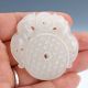 Chinese Collectable White Jade Hand Carved Double Lion Pendant T33 Necklaces & Pendants photo 1