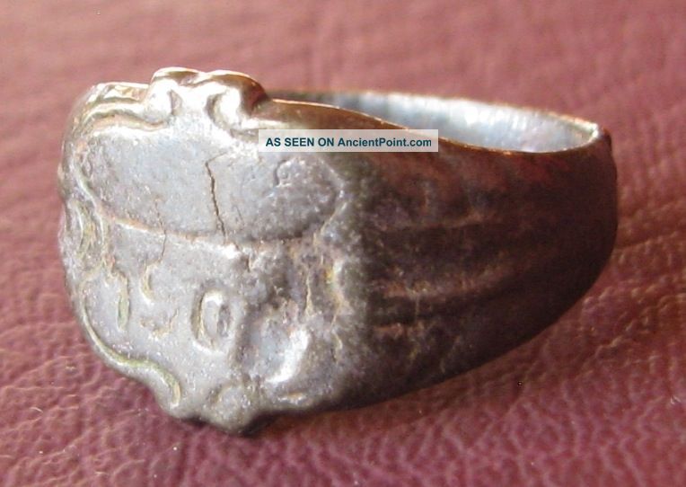 Antique Bronze Ring Dated 1908 Sz: 4 3/4 Us 15.  25mm 11781 Roman photo