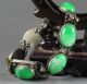 Chinese Natural Green Jade Bracelet With Jade Beads Bangle Bracelets photo 1