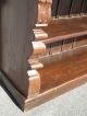 Large Vintage Spanish Rustic Carved Two Tier Distressed Solid Wood Bookcase Unknown photo 6