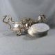 Antique French Metal Table Pot Planter Jardiniere Silver Plated 19th Century Metalware photo 8