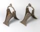 2 Antique Engraved Brass Turkish Riding Stirrups Rustic Collectible Other Ethnographic Antiques photo 2