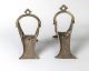 2 Antique Engraved Brass Turkish Riding Stirrups Rustic Collectible Other Ethnographic Antiques photo 5