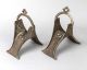 2 Antique Engraved Brass Turkish Riding Stirrups Rustic Collectible Other Ethnographic Antiques photo 6
