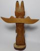 Vintage Totem Pole Tribal Pacific Northwest Hand Carved Polychrome Native American photo 3