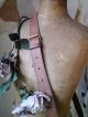 Vintage Italian Saddle Leather Artist Case Large Satchel /messenger Attache Bag Other Antiquities photo 11