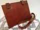 Vintage Italian Saddle Leather Artist Case Large Satchel /messenger Attache Bag Other Antiquities photo 1